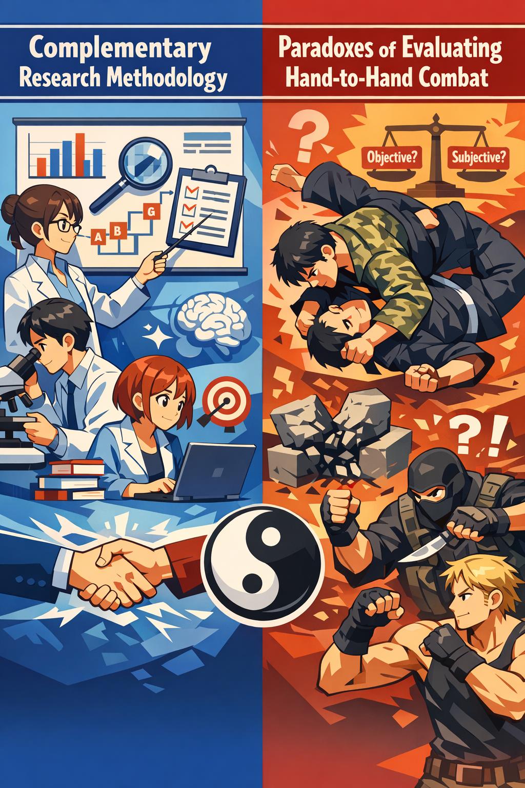 Complementary research methodology versus paradoxes of evaluating the effectiveness of hand-to-hand combat systems