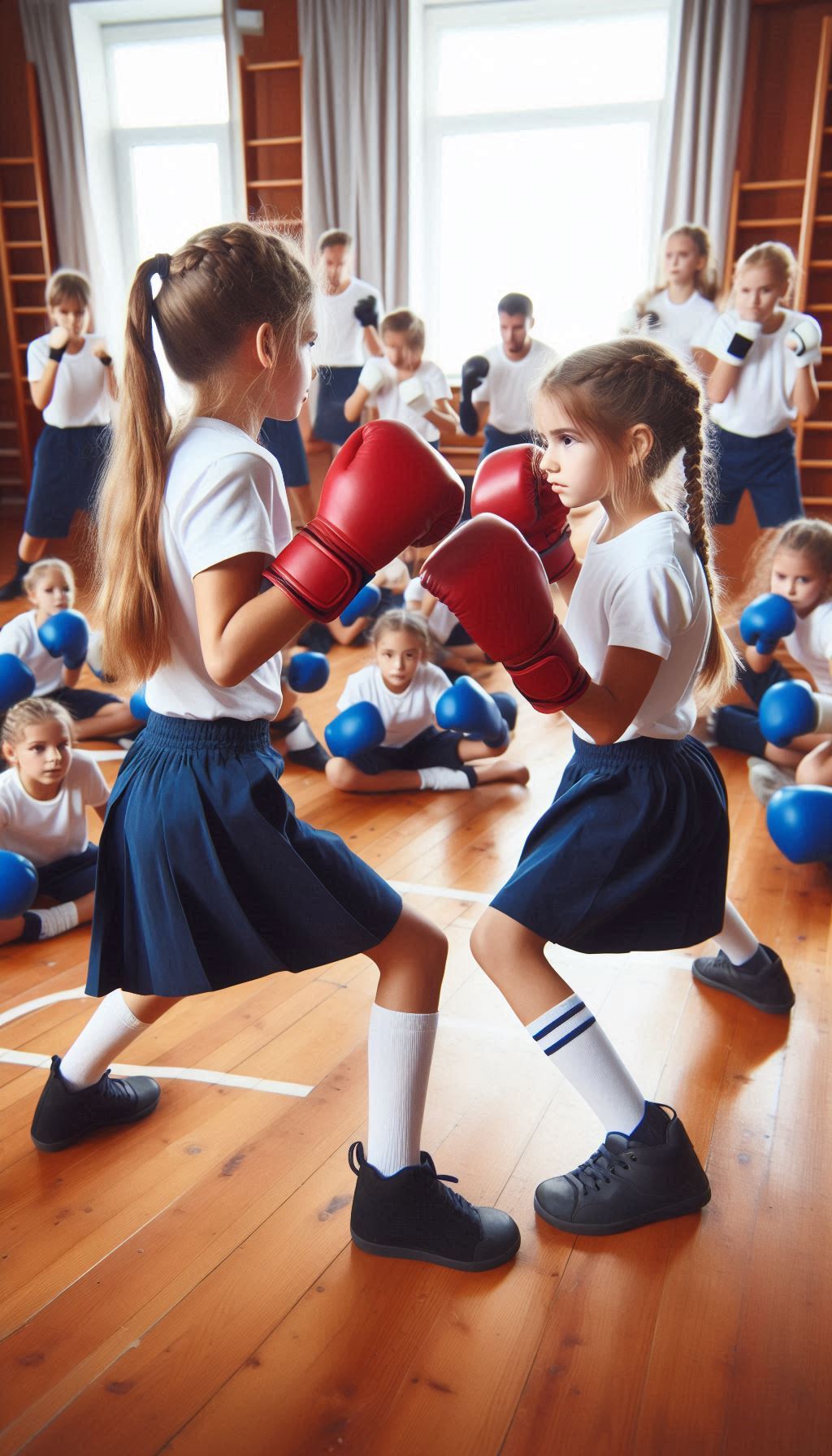 Testing fights in a vertical posture of 11-year-old schoolgirls in round robin system as an example of complementary health and survival education in a modern school